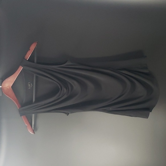 Vintage LOFT Cowl Neck Drapey Black Stretchy Top - Picture 2 of 12